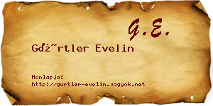 Gürtler Evelin névjegykártya